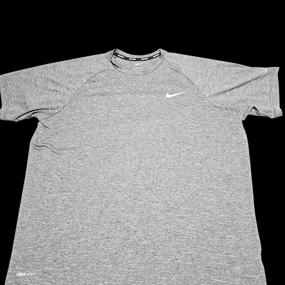 Nike Men's Heather Gray Short Sleeve Swim Shirt